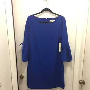 Eliza J Royal Blue Dress with Bell sleeves